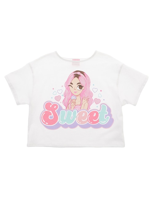 Playera Mis Pastelitos manga corta para niña