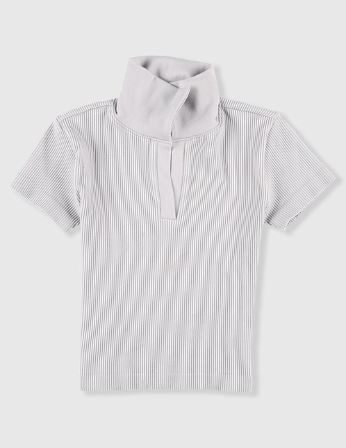Playera tipo polo de algodón para niña 1