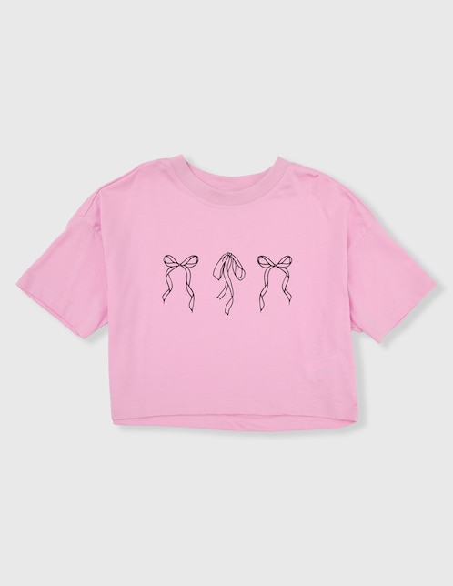 Playera Weekend manga corta para niña