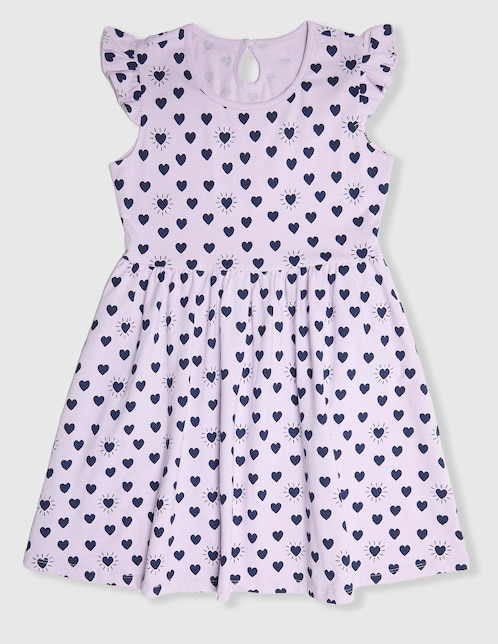Vestido manga mariposa para niña 1