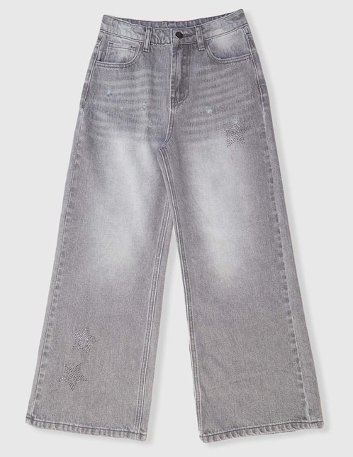Jeans relaxed amplio Weekend deslavado para niña