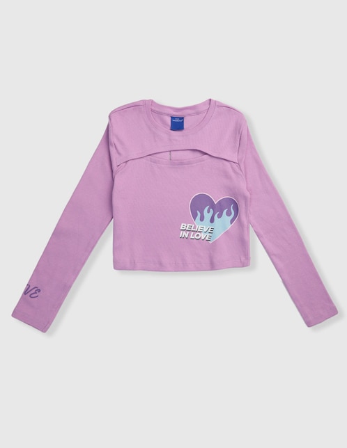 Playera manga larga para niña 1