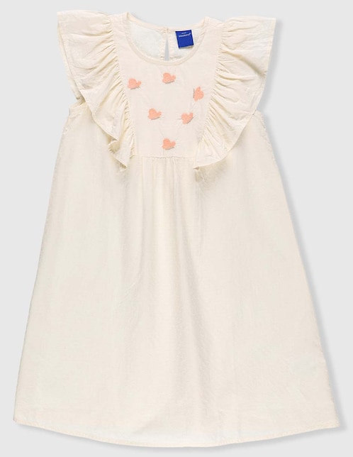 Vestido manga mariposa para niña 1