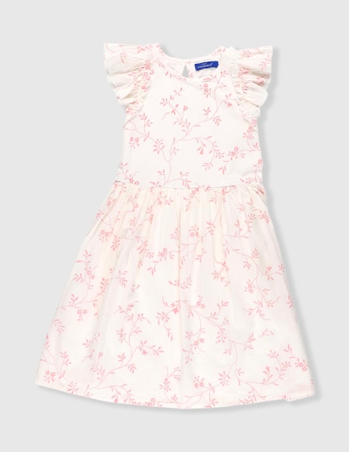 Vestido manga mariposa para niña 1