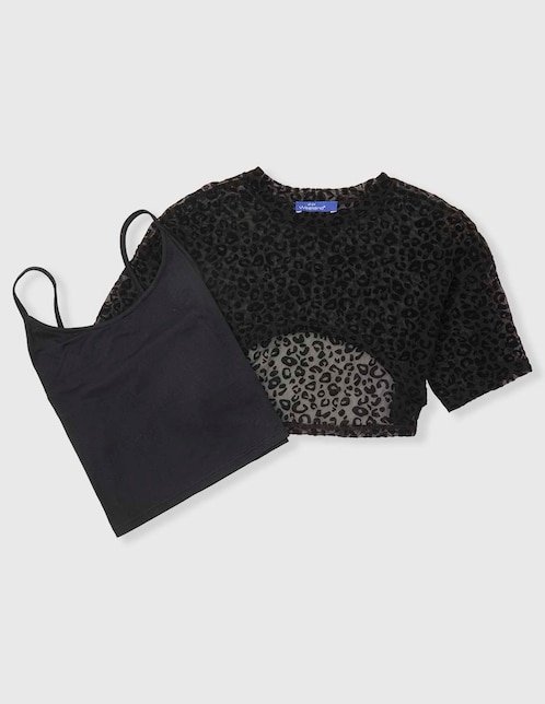 Set playera manga corta para niña 1