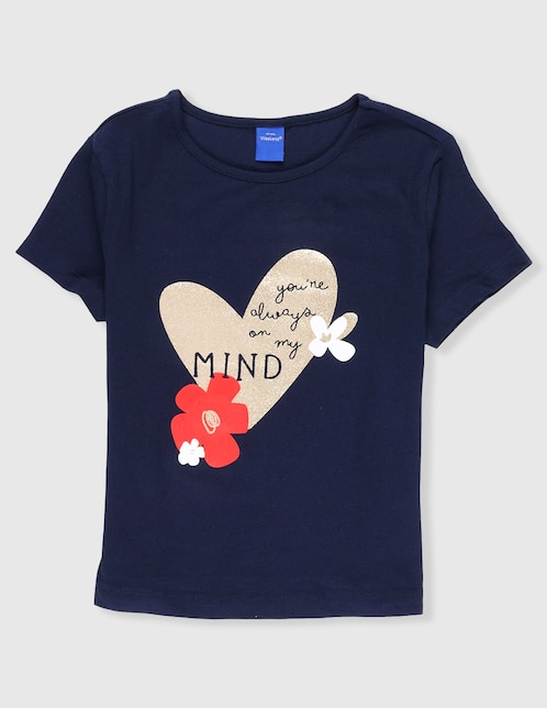 Playera Weekend manga corta para niña