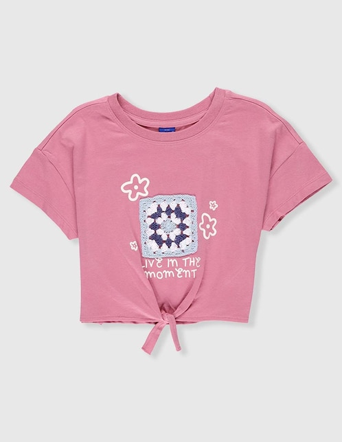 Playera Weekend manga corta para niña