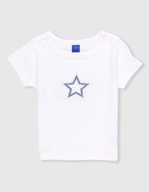 Playera Weekend manga corta para niña