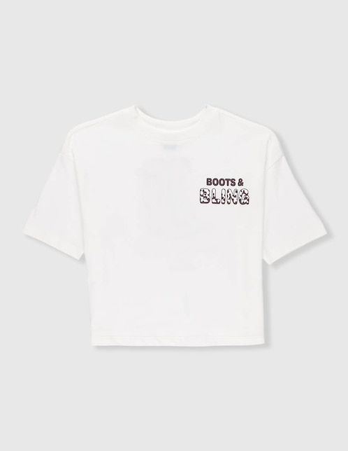 Playera Weekend manga corta para niña