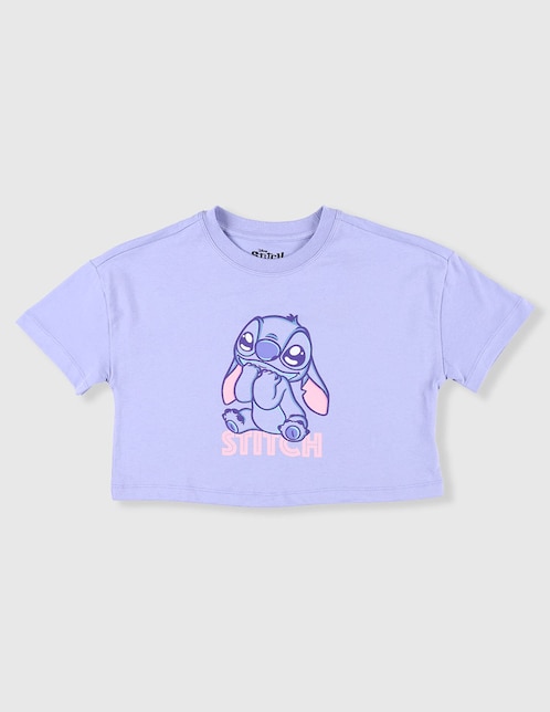 Playera Stitch manga corta para niña 1