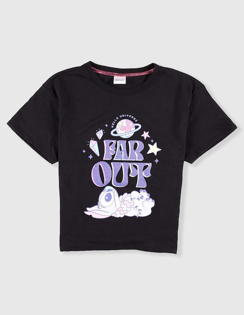 Playera Stitch manga corta para niña 1