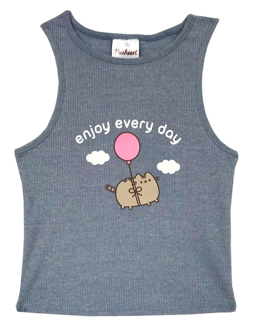 Playera Pusheen sin manga para niña