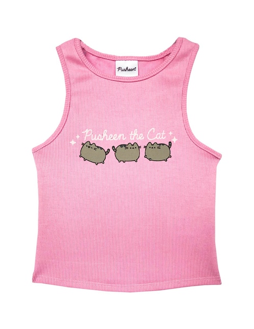 Playera Pusheen sin manga para niña