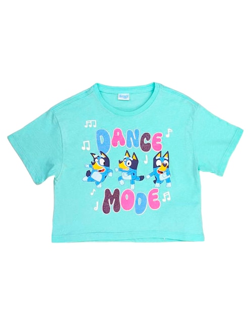 Playera Bluey Bluey manga corta para niña