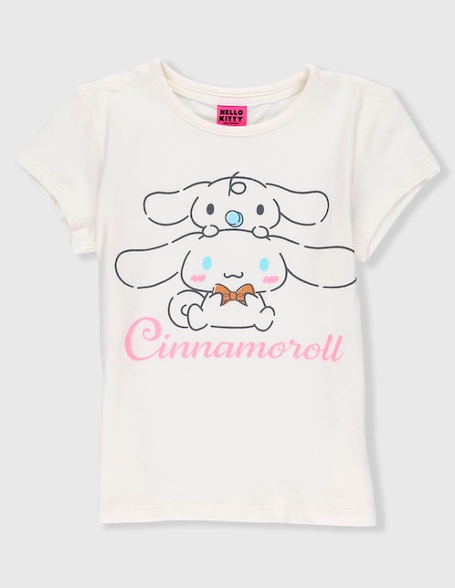 Playera Tycoon Cinnamoroll Hello Kitty and Friends manga corta para niña