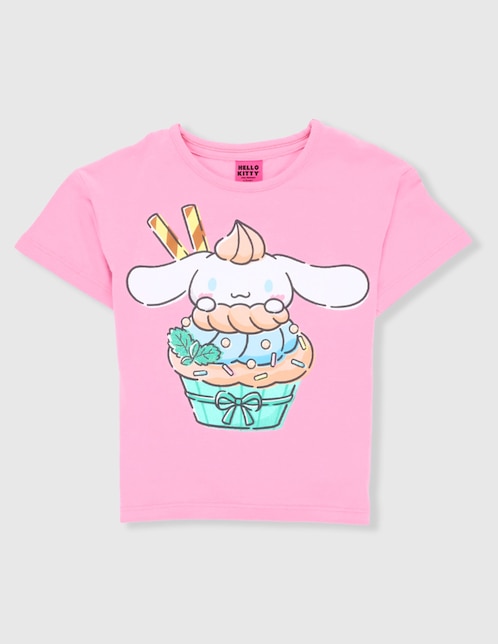 Playera Tycoon Hello Kitty y Cinnamoroll manga corta para niña