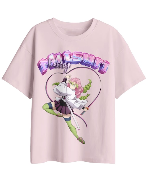 Playera Mitsuri Kanroji manga corta para niña