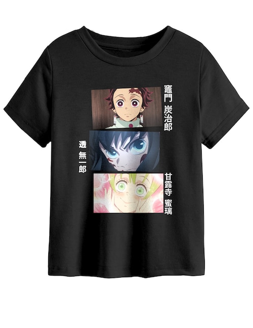 Playera Demon Slayer manga corta para niña