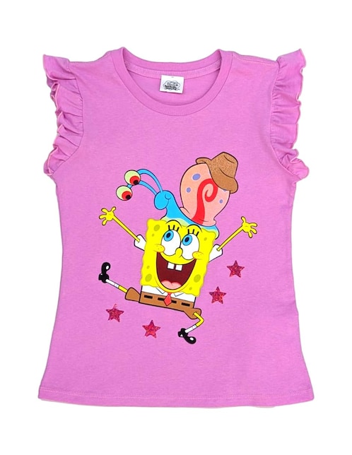 Playera Bob Esponja Bob Esponja manga corta para niña