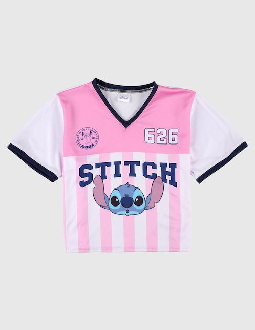 Playera Disney Dtr Stich manga corta para niña