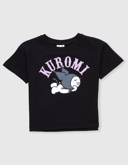 Playera Tycoon Kuromi Hello Kitty manga corta para niña