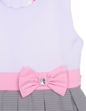 Vestido Chersi sin manga con moño para niña