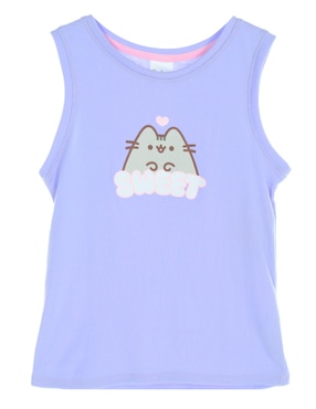 Playera Pusheen Sin Manga Para Niña