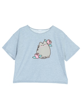 Playera Pusheen Manga Corta Para Niña