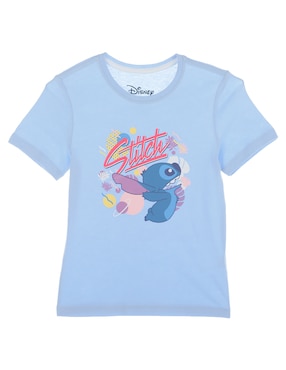 Playera Disney DTR Stitch Manga Corta Para Niña