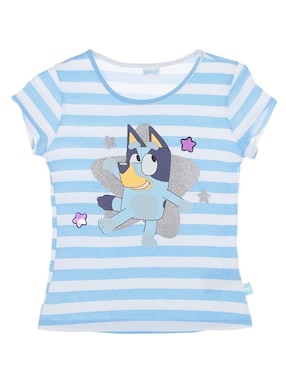 Playera Bluey Manga Corta Para Niña