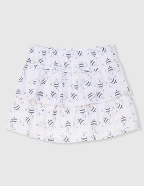 Falda short Weekend de algodón para niña