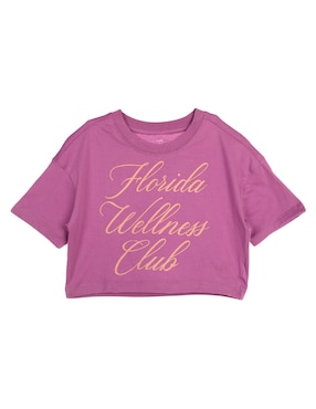 Playera Weekend manga corta para niña