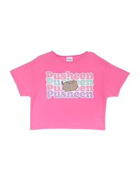 Playera Pusheen Manga Corta Para Niña