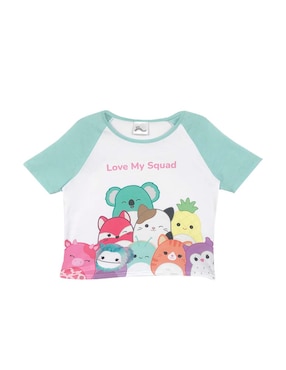 Playera Squishmallows Manga Corta Para Niña