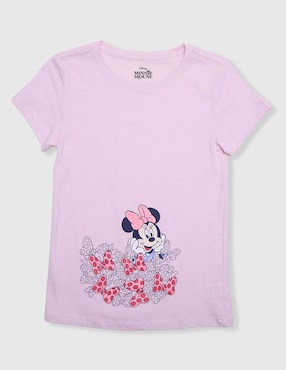 Playera Disney DTR Minnie Mouse manga corta para niña