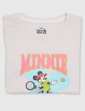 Playera Disney Dtr Minnie Mouse manga corta para niña