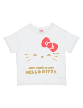 Playera Hello Kitty Manga Corta Para Niña