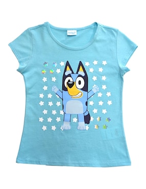 Playera Bluey Manga Corta Para Niña