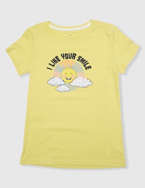 Playera Weekend manga corta para niña