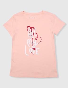 Playera Weekend manga corta para niña