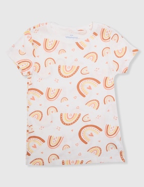 Playera Weekend manga corta para niña