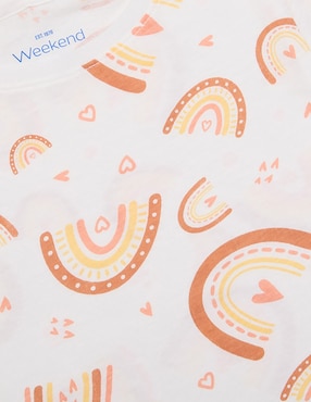 Playera Weekend manga corta para niña