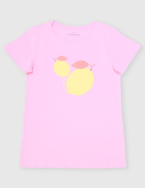 Playera Weekend manga corta para niña