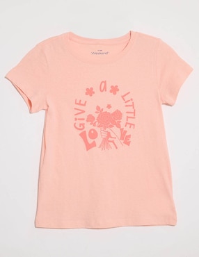 Playera Weekend manga corta para niña