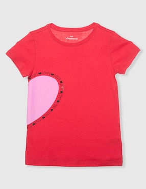 Playera Weekend manga corta para niña