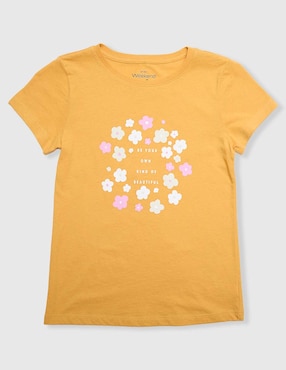 Playera Weekend manga corta para niña