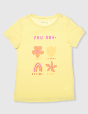 Playera Weekend manga corta para niña
