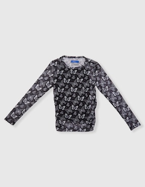 Playera Weekend manga larga para niña