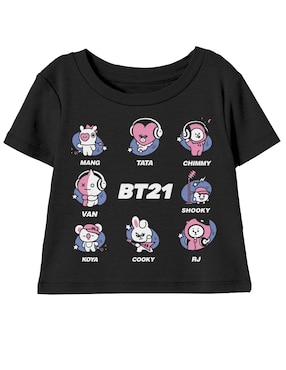 Playera Tycoon BT21 Manga Corta Para Niña