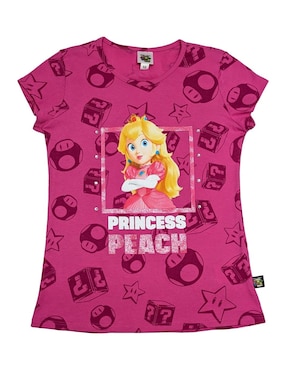 Playera Universal Princess Peach Manga Corta Para Niña